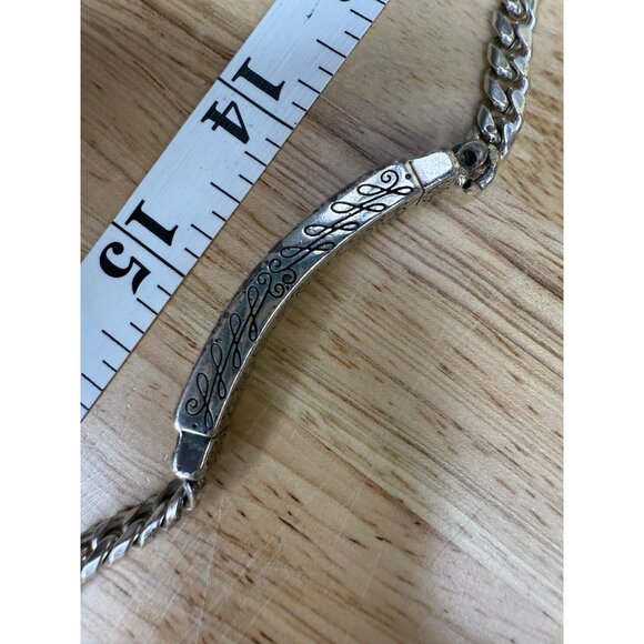 Brighton Silver-Tone Bracelet With Engraved "Live The Life You Love" Design & Sw - Picture 9 of 10